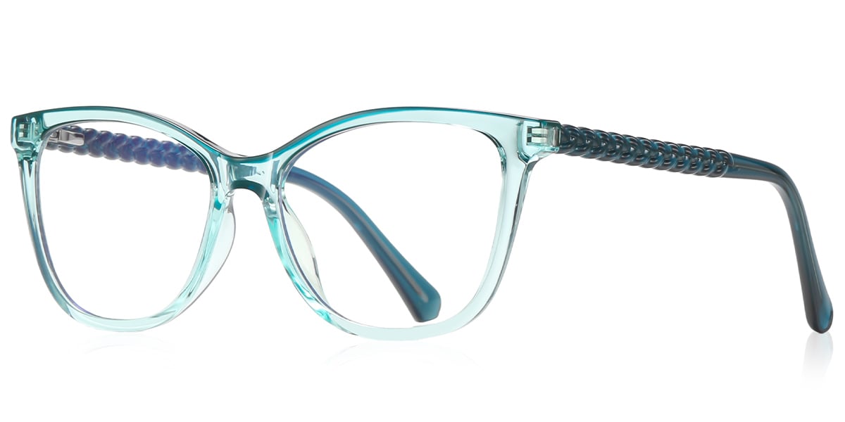 Square Reading Glasses translucent-green