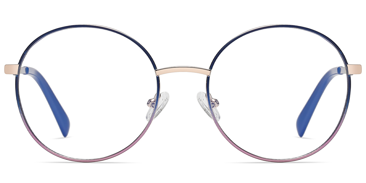 Round Reading Glasses pattern-blue