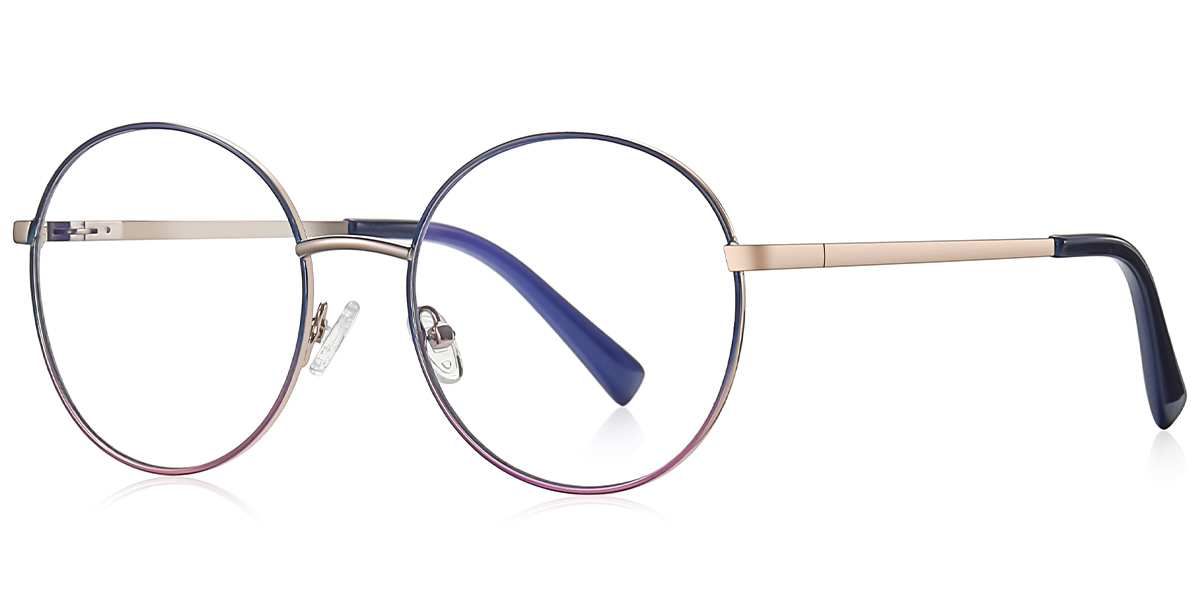 Round Reading Glasses pattern-blue