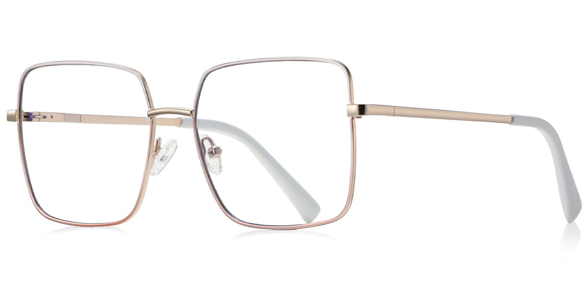 Square Reading Glasses pattern-white