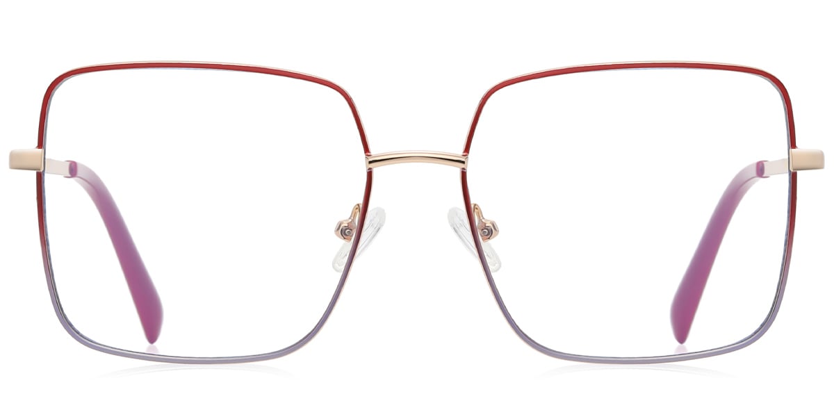 Square Reading Glasses pattern-red