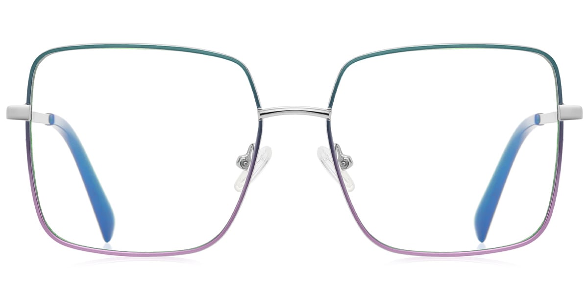 Square Reading Glasses pattern-green