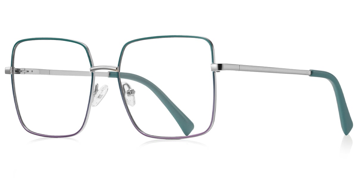 Square Reading Glasses pattern-green