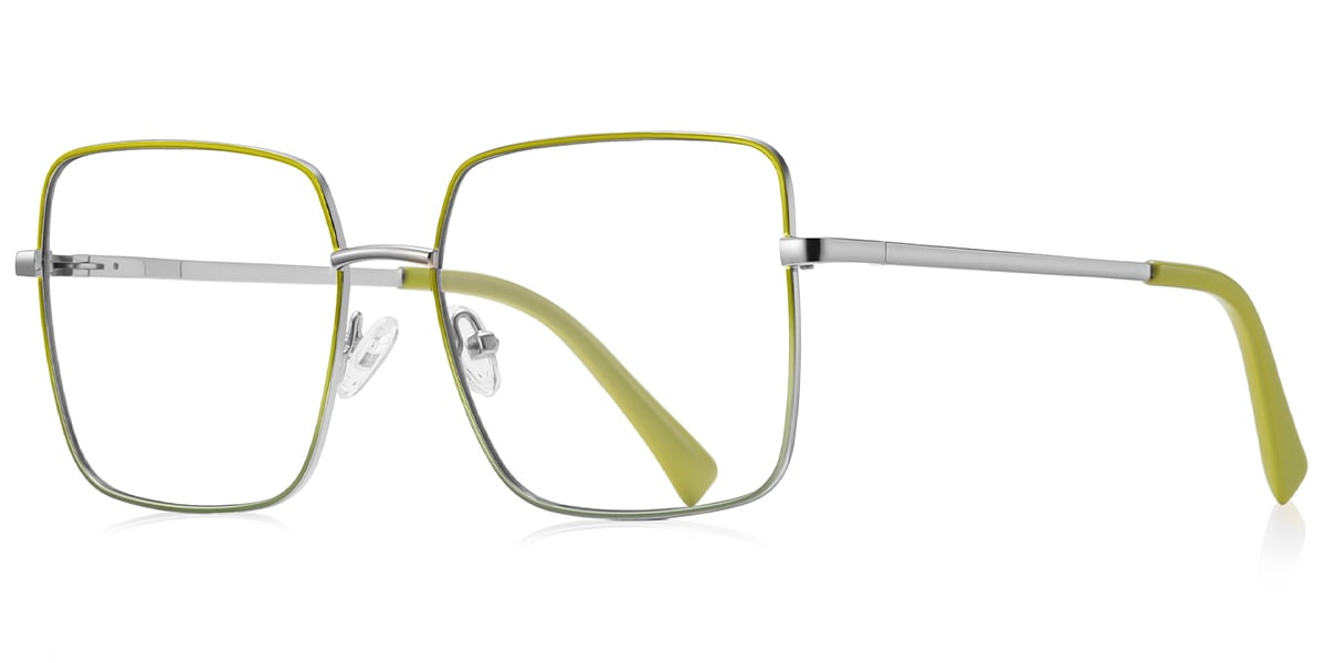 Square Reading Glasses pattern-yellow