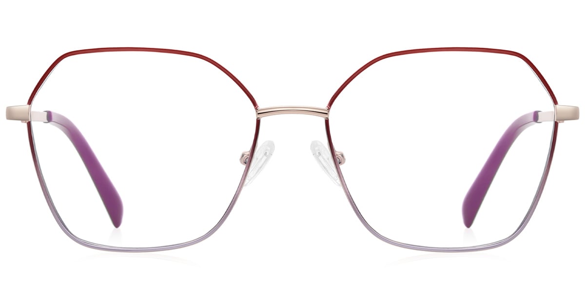 Geometric Reading Glasses pattern-red