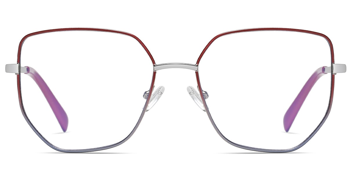 Geometric Reading Glasses pattern-red