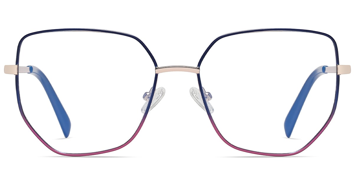 Geometric Reading Glasses pattern-blue