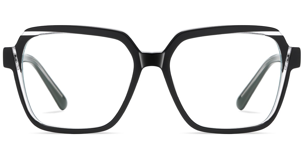 Acetate Square Reading Glasses bright_black