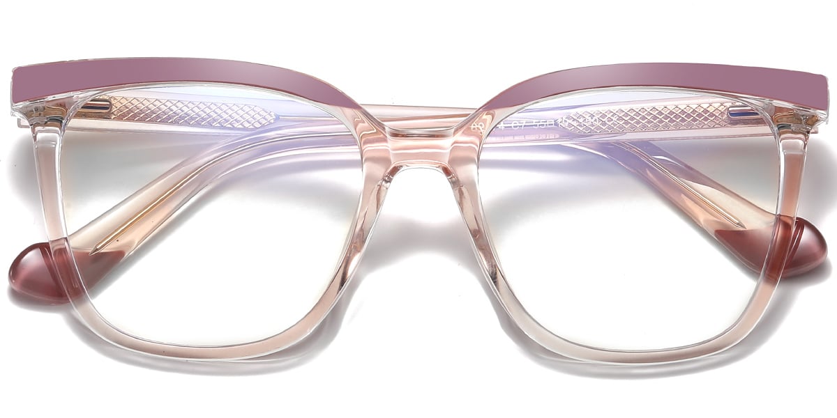 Square Reading Glasses pattern-purple