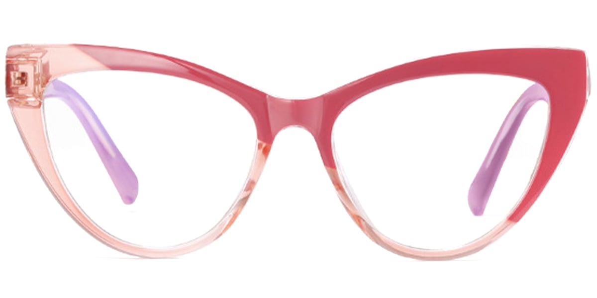 Cat Eye Reading Glasses pattern-pink