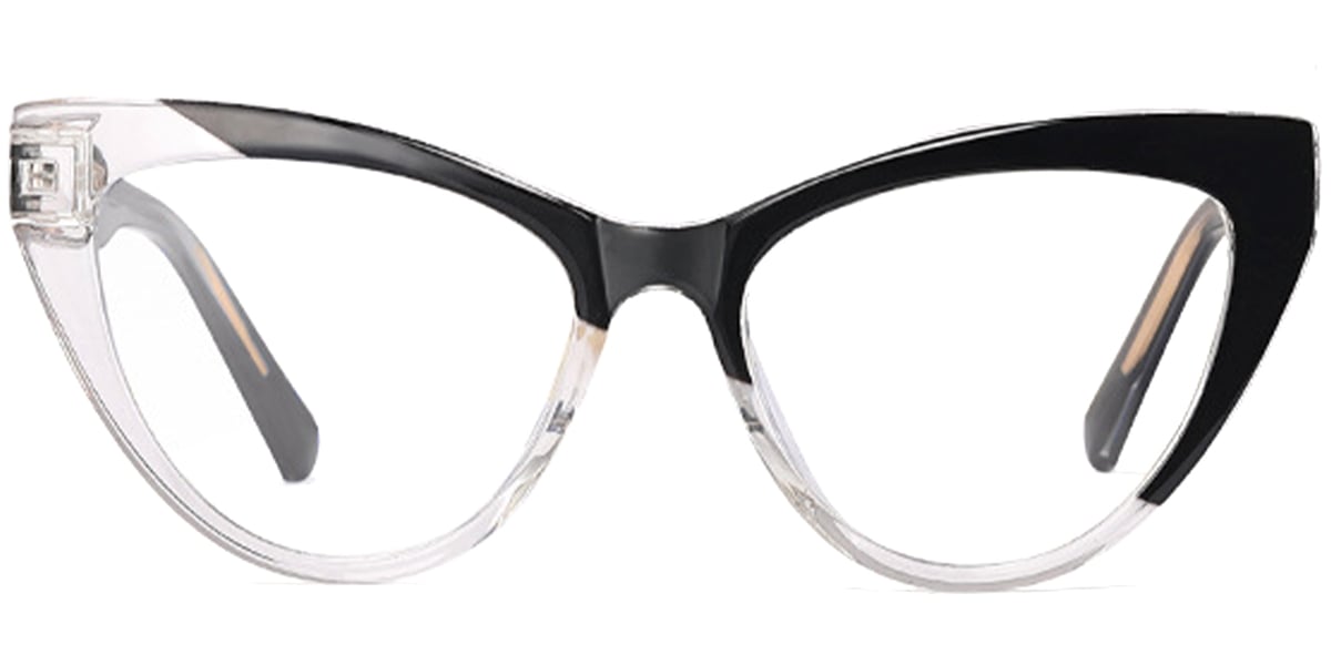 Cat Eye Reading Glasses pattern-black