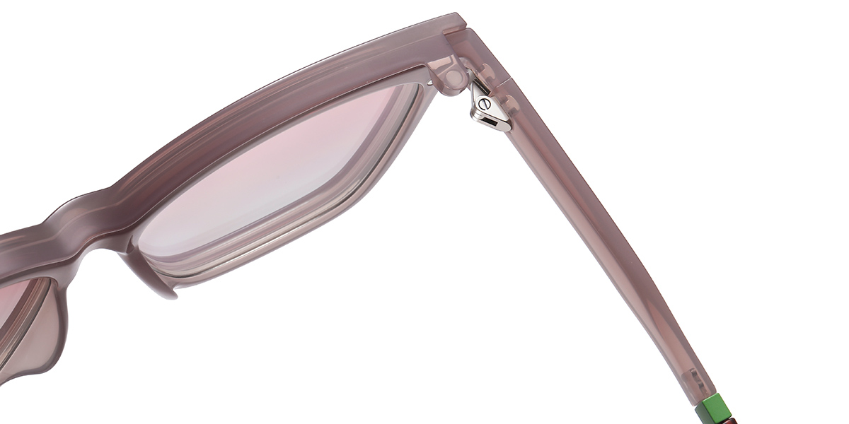 Square Reading Glasses translucent-pink