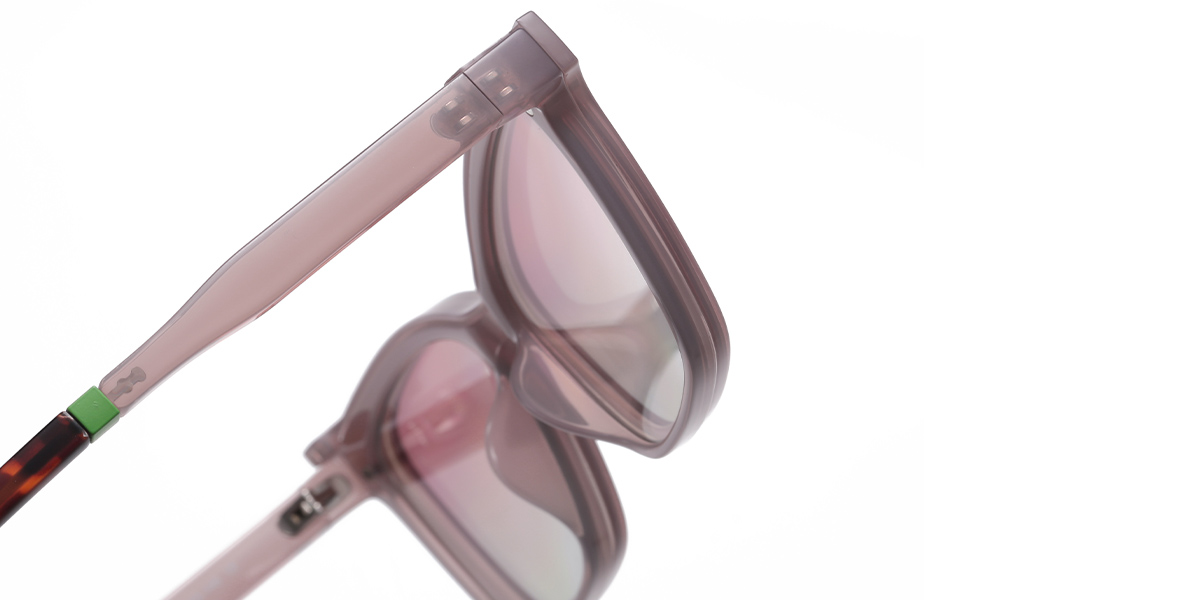 Square Reading Glasses translucent-pink