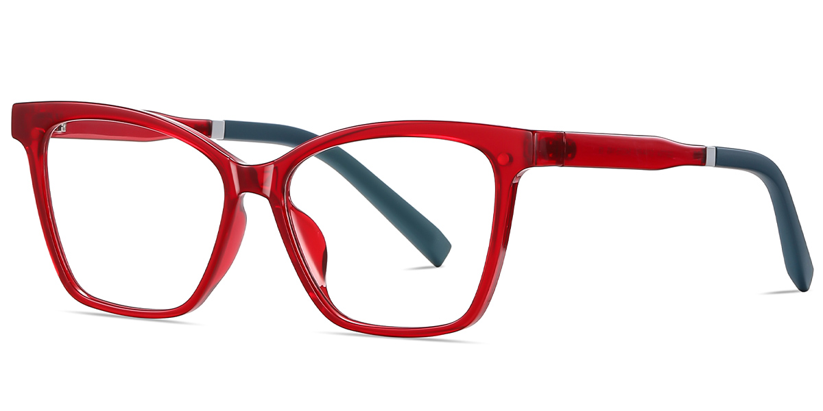 Square Reading Glasses translucent-wine_red