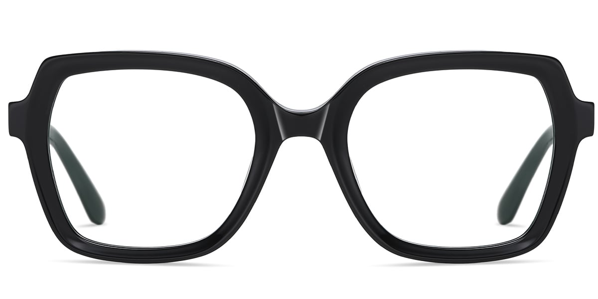 Acetate Square Reading Glasses bright_black