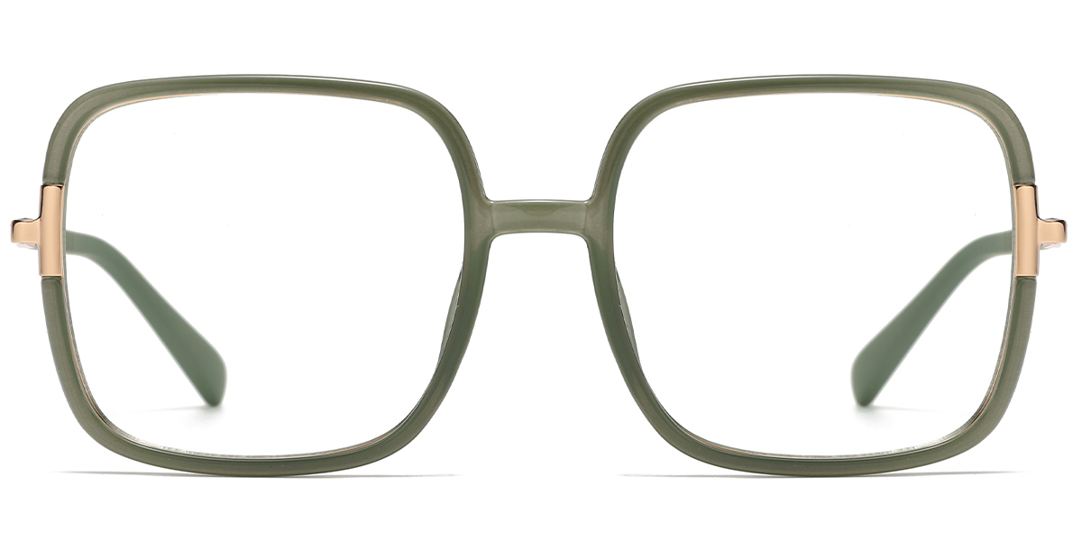 Square Reading Glasses green