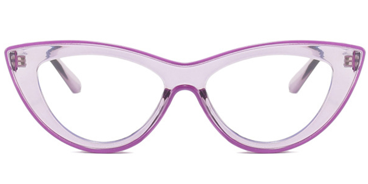 Cat Eye Reading Glasses translucent-purple