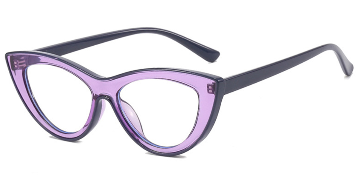 Cat Eye Reading Glasses black-purple