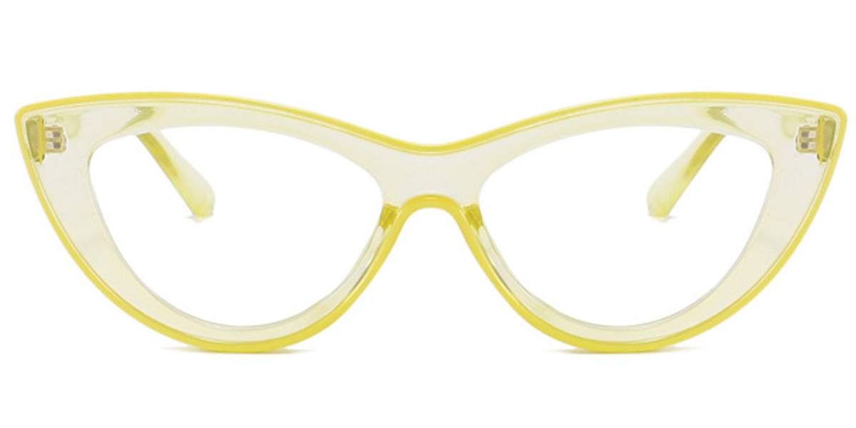 Cat Eye Reading Glasses translucent-yellow