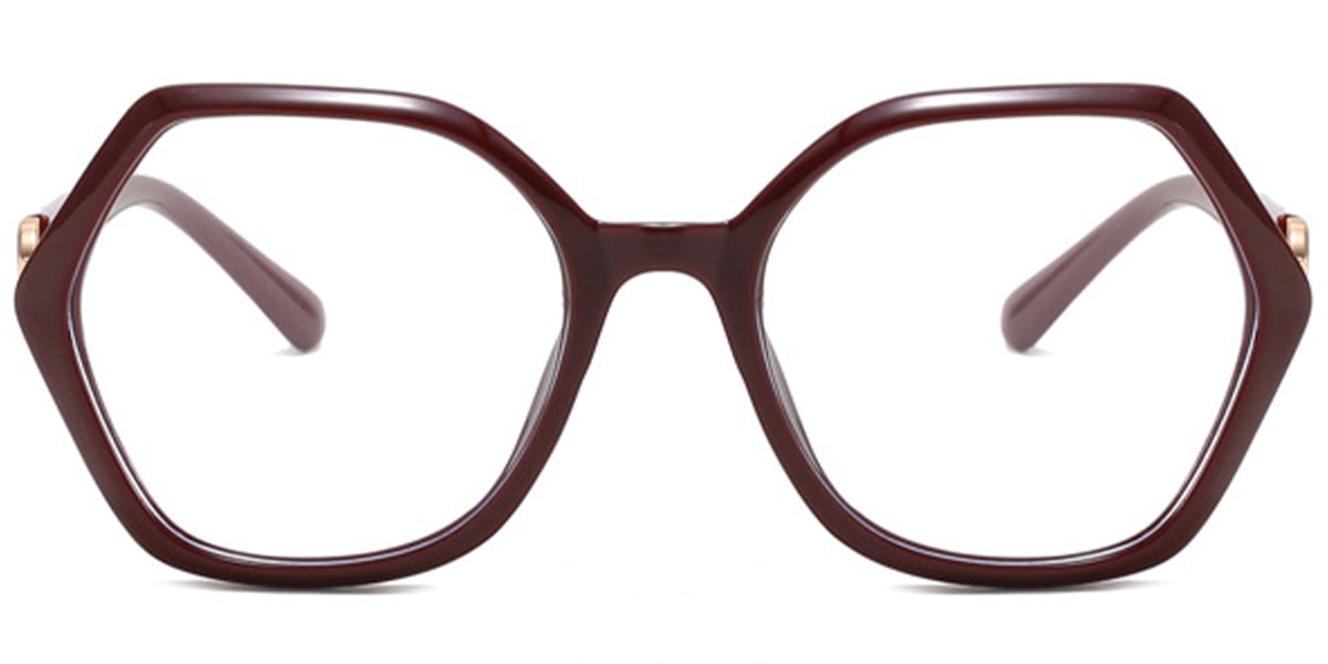 Geometric Reading Glasses wine_red