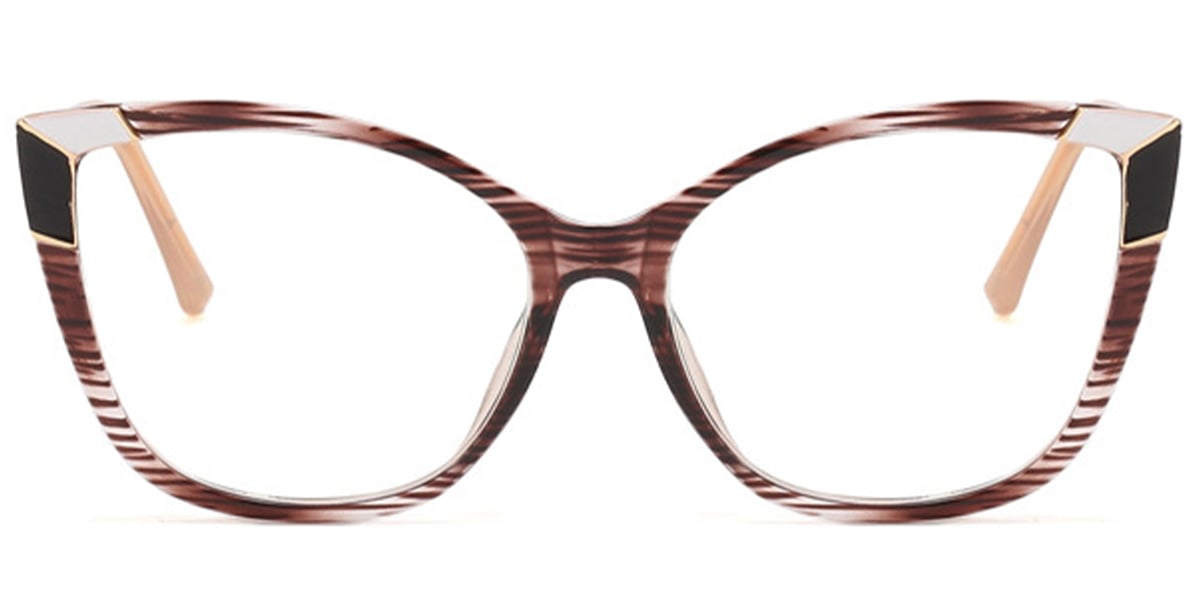 Cat Eye Reading Glasses wood_texture-light_brown