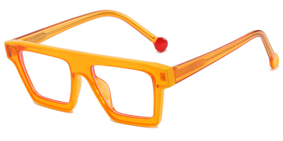 Square Reading Glasses translucent-yellow