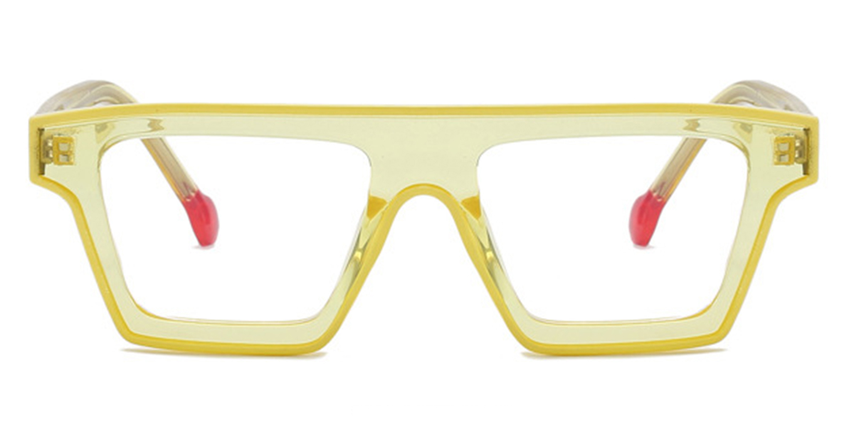 Square Reading Glasses translucent-orange