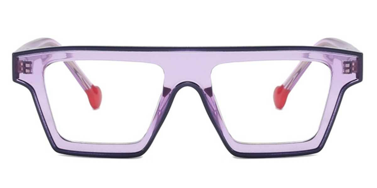 Square Reading Glasses translucent-purple