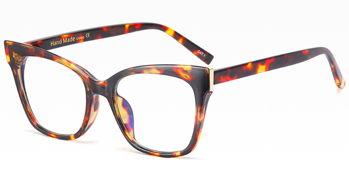 Square Reading Glasses pattern-orange