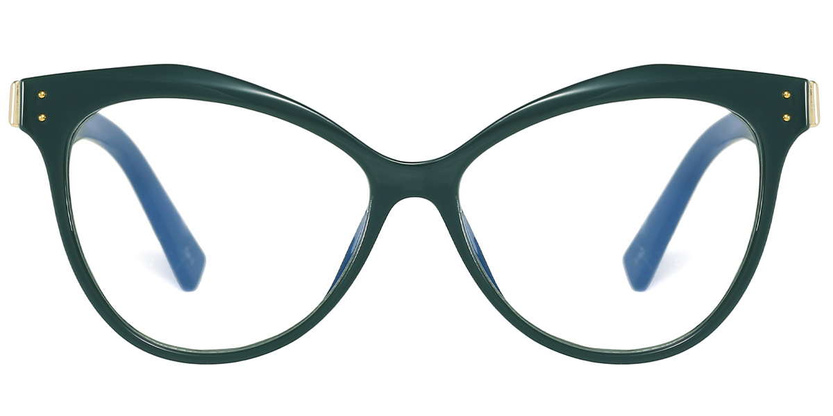 Geometric Reading Glasses dark_green