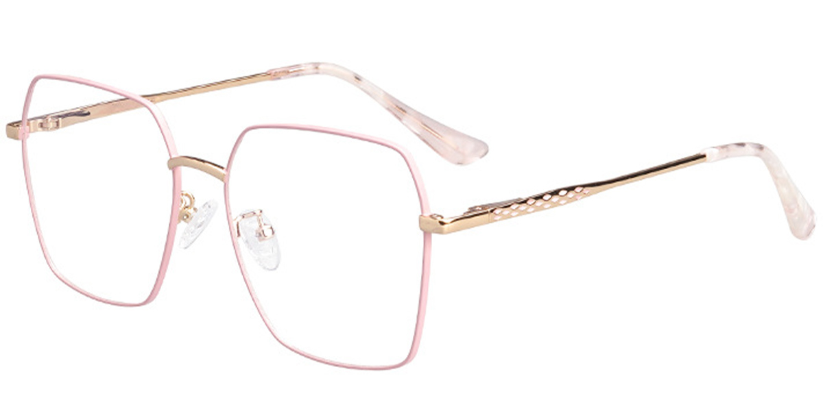 Square Reading Glasses rose_gold-pink