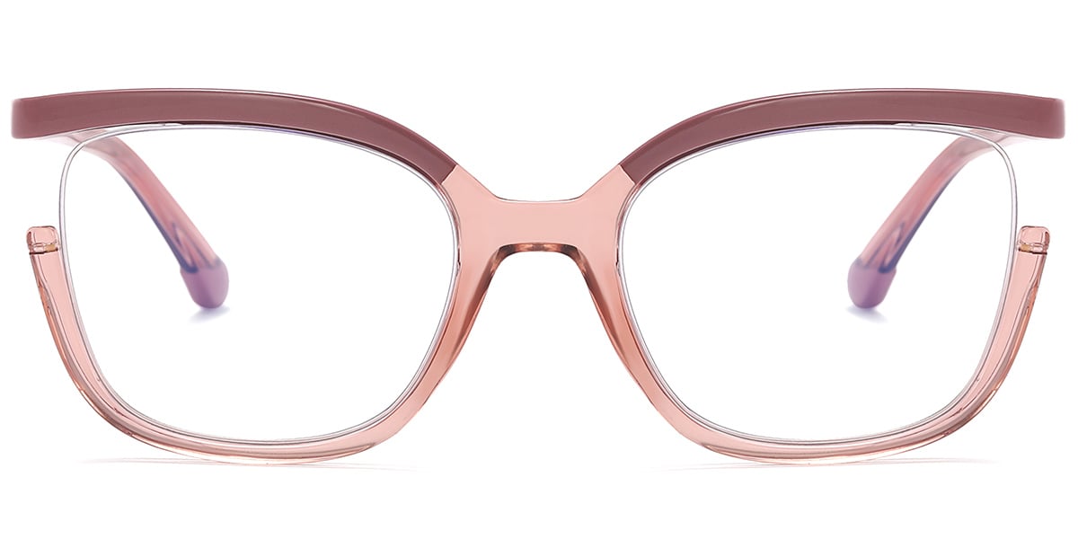 Square Reading Glasses pattern-pink