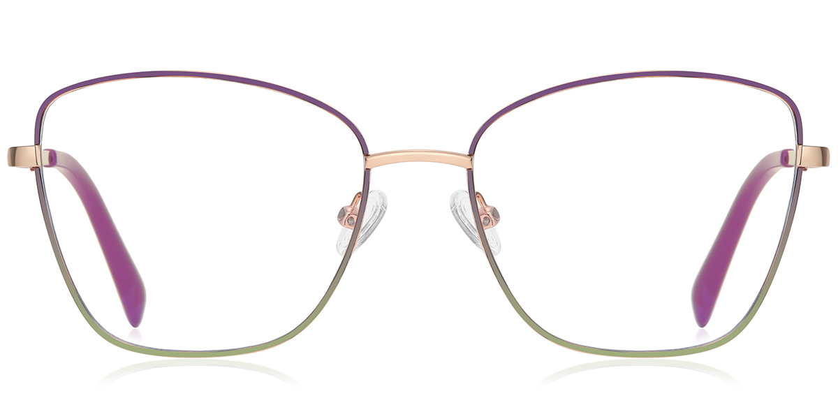 Square Reading Glasses rose_gold-purple