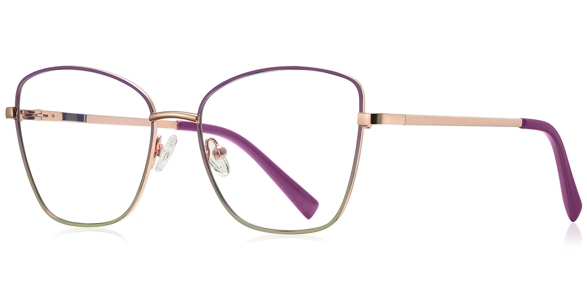 Square Reading Glasses rose_gold-purple