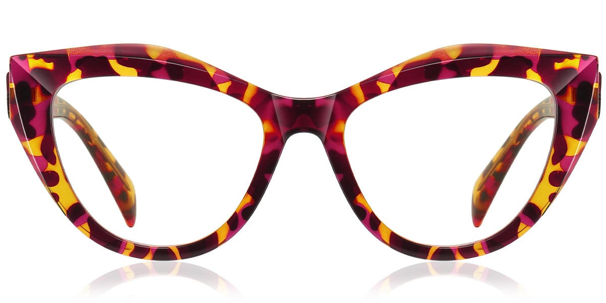 Geometric Reading Glasses pattern-red