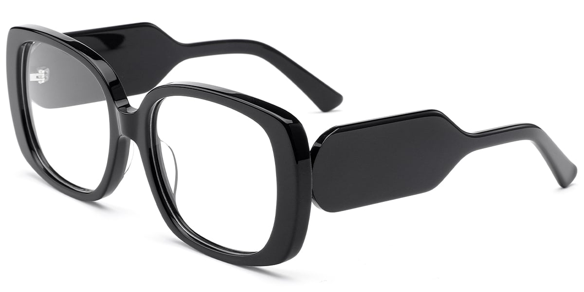 Acetate Square Reading Glasses bright_black