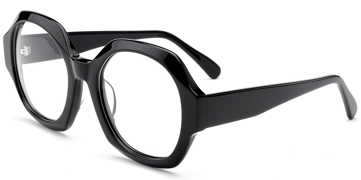 Acetate Geometric Reading Glasses bright_black