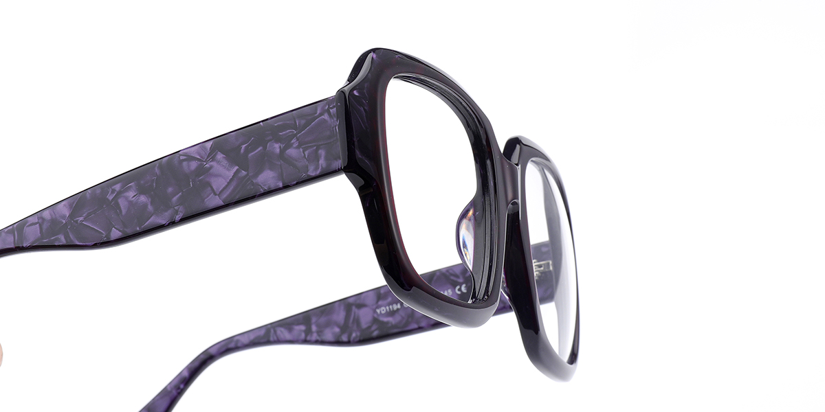 Acetate Square Reading Glasses pattern-purple