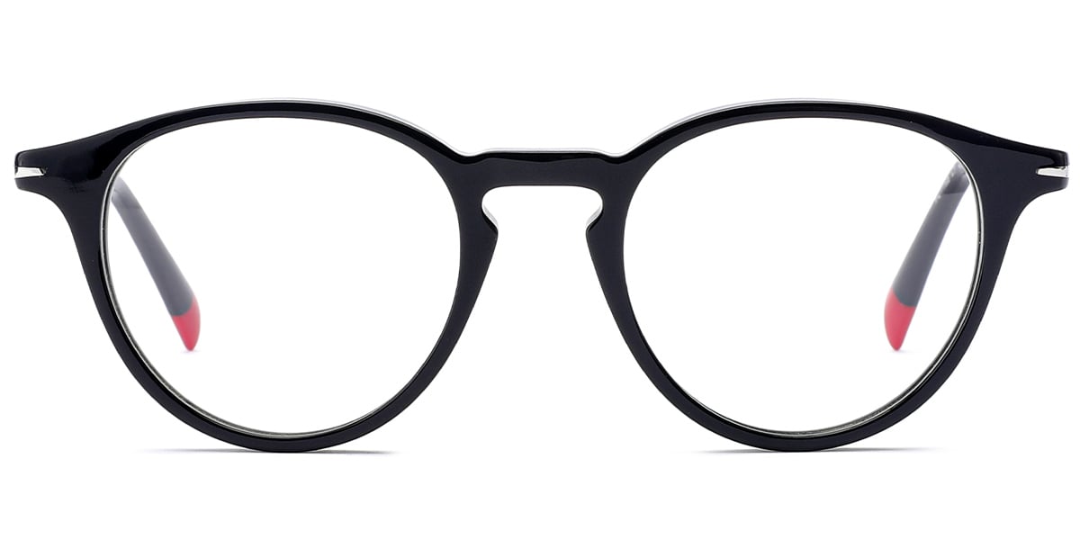 Acetate Round Reading Glasses black