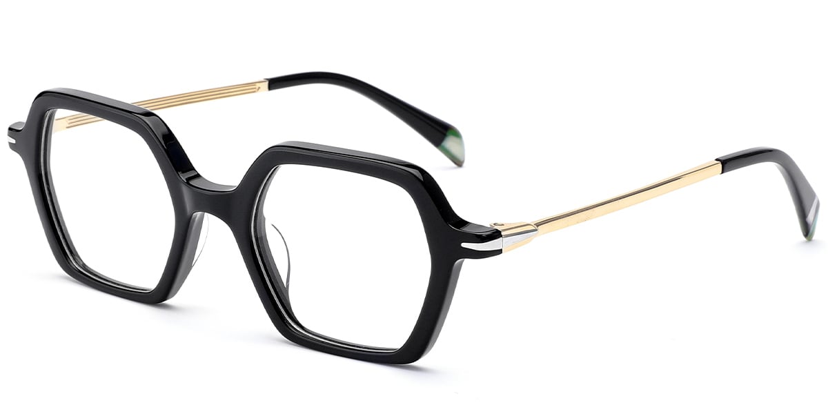 Acetate Geometric Reading Glasses black