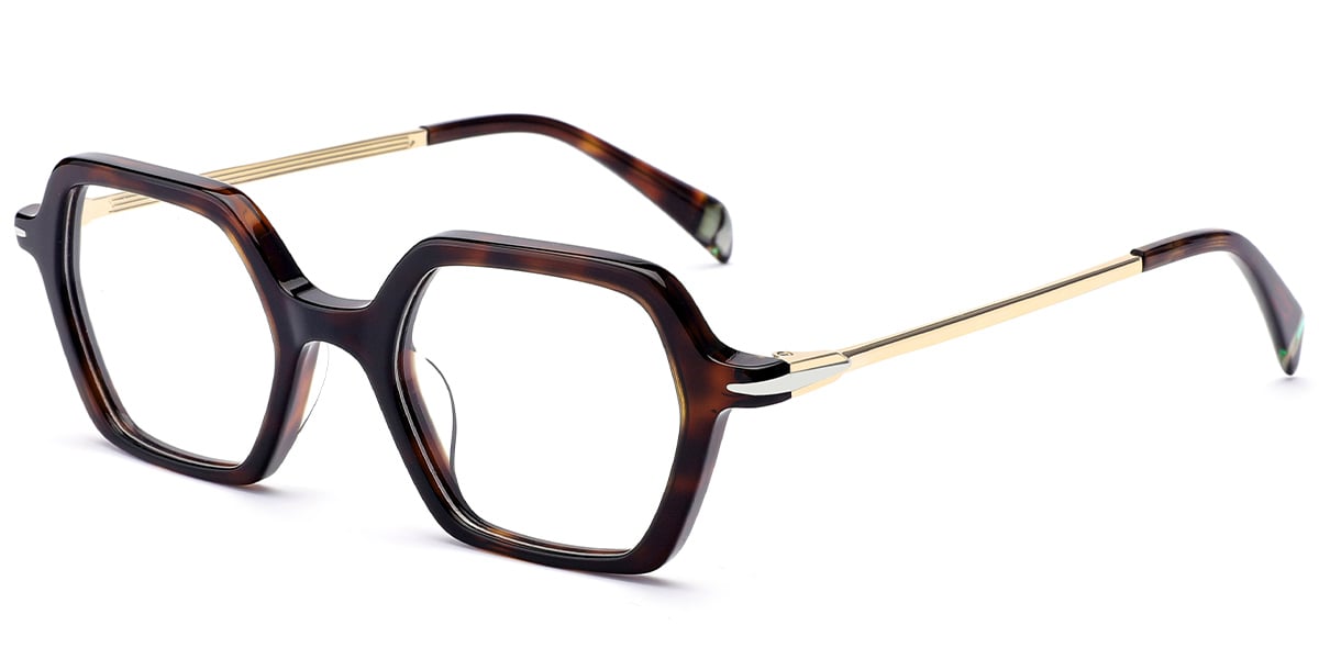 Acetate Geometric Reading Glasses tortoiseshell