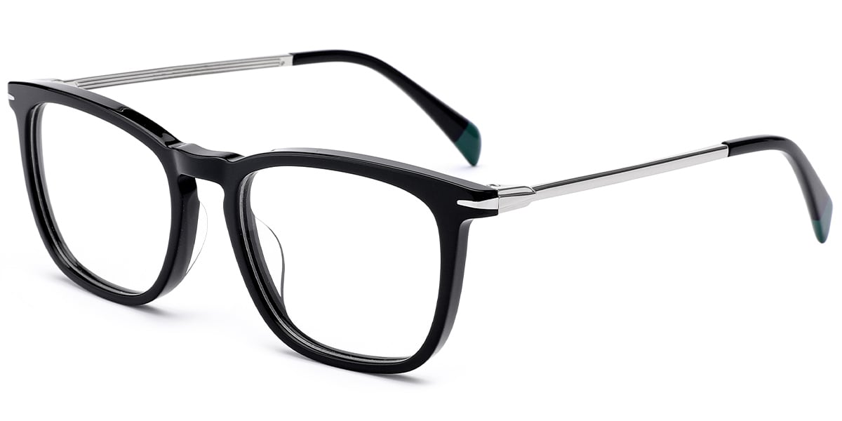 Acetate Square Reading Glasses bright_black