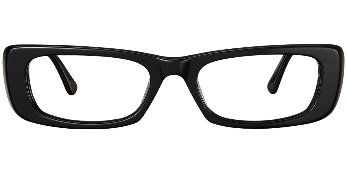 Acetate Rectangle Reading Glasses bright_black