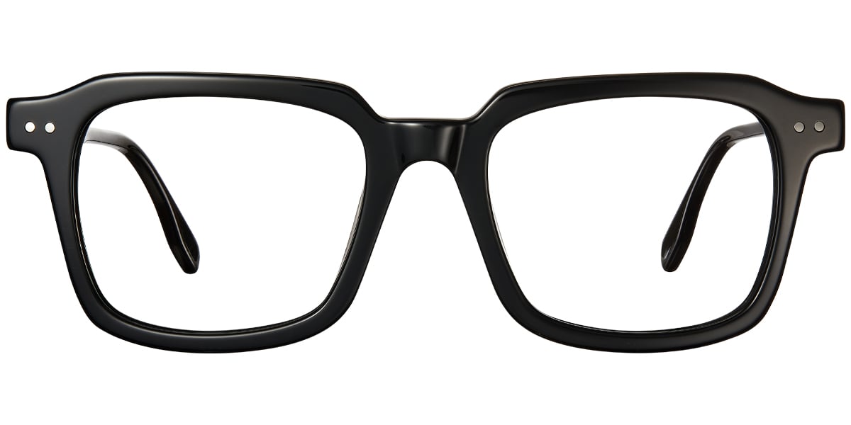 Acetate Square Reading Glasses bright_black