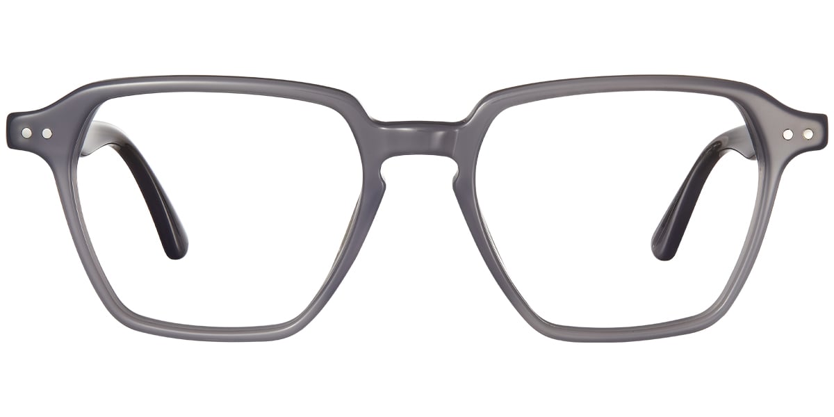 Acetate Square Reading Glasses translucent-grey