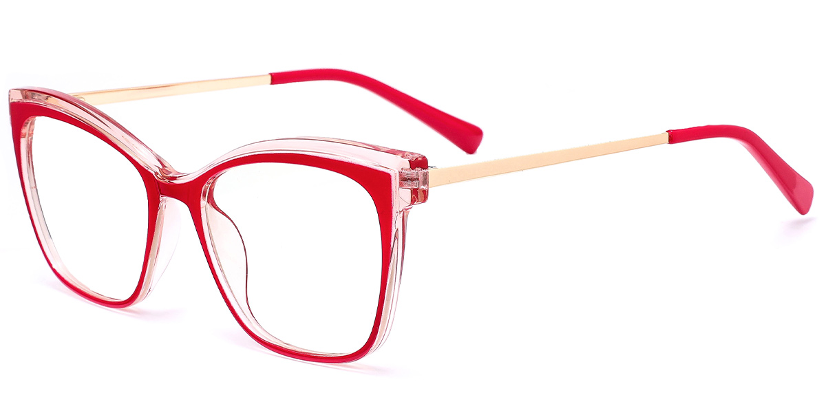 Square Reading Glasses pattern-red