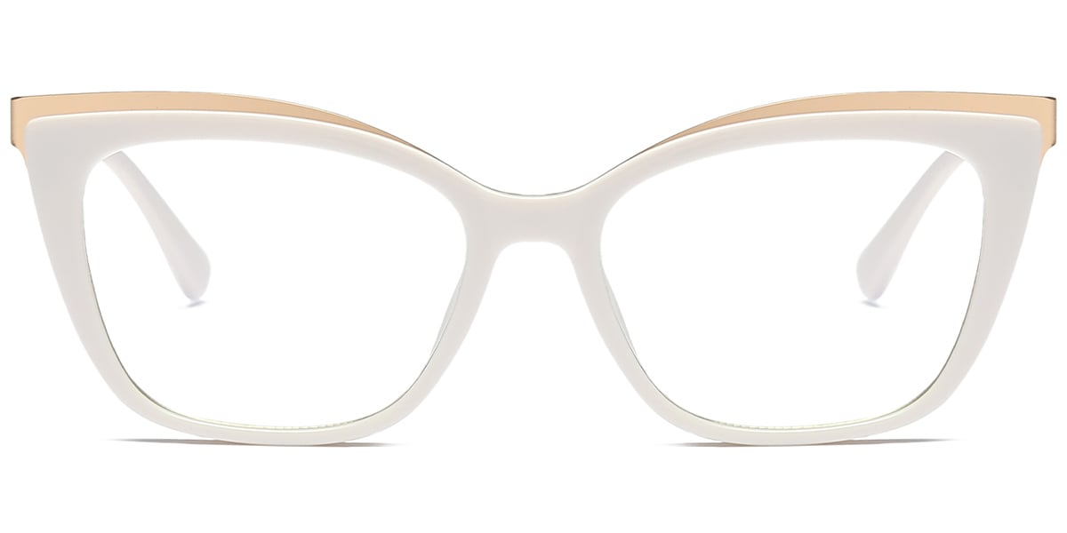 Cat Eye Reading Glasses white