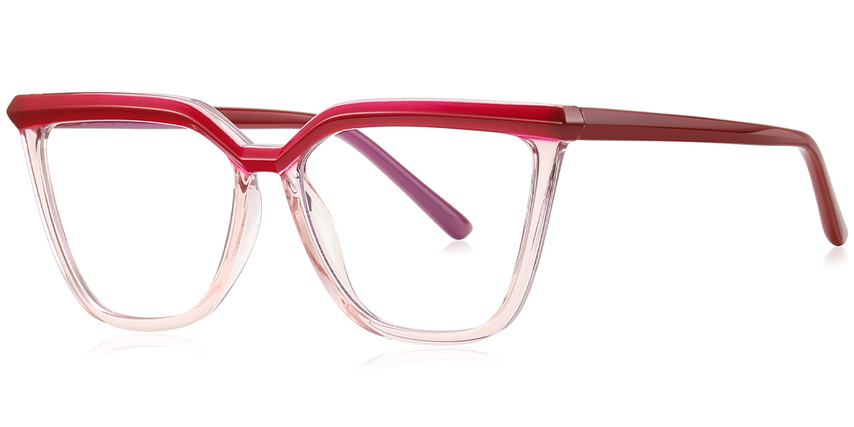 Square Reading Glasses pattern-pink