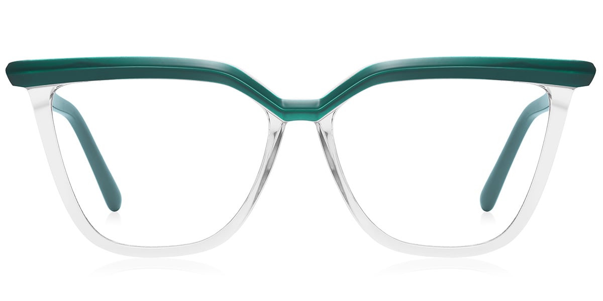 Square Reading Glasses pattern-green