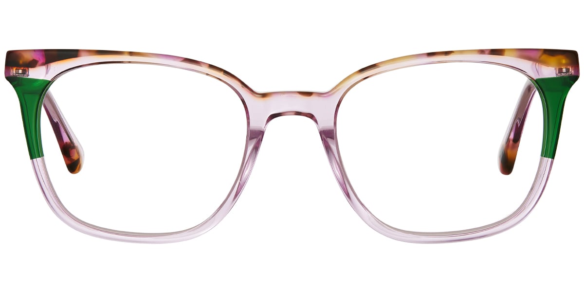 Acetate Square Reading Glasses pattern-purple